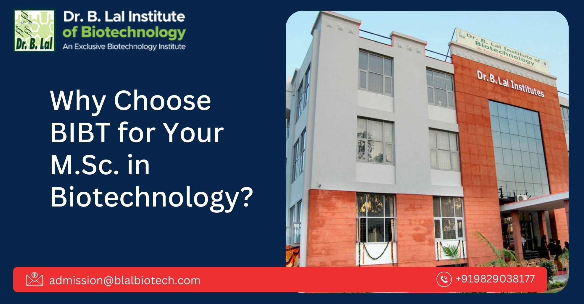 Why Choose BIBT for Your M.Sc. in Biotechnology?