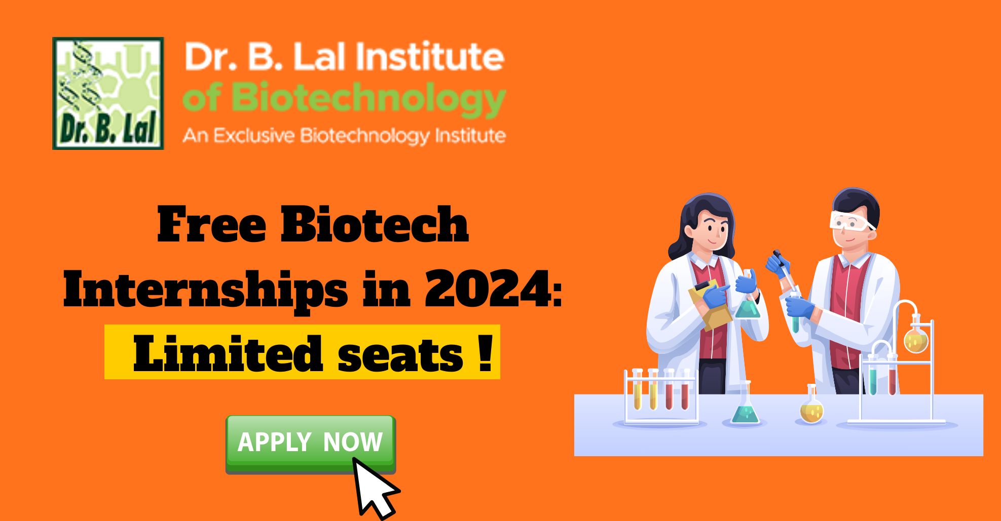 Free Biotech Internships in 2024 Limited seats Apply Now!