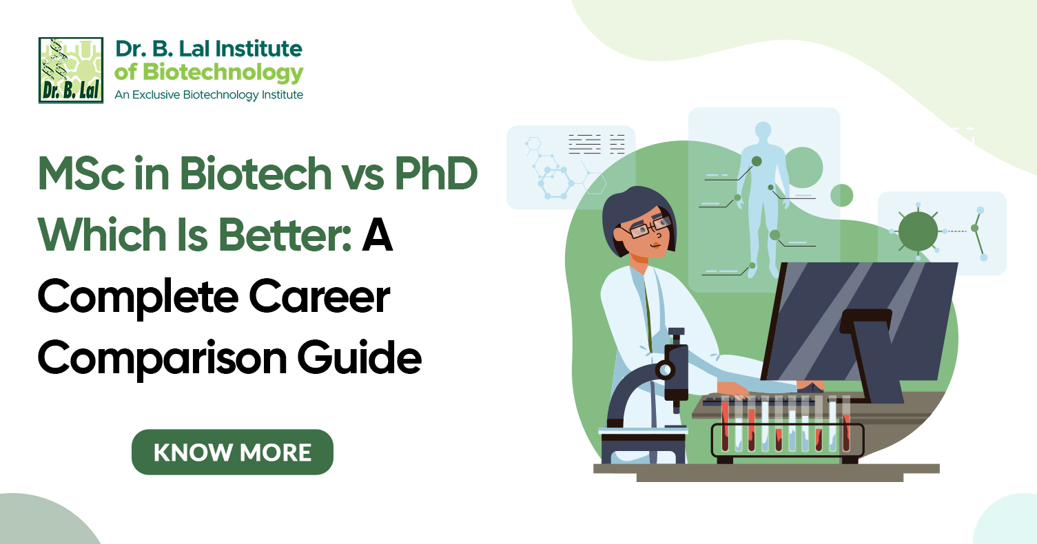 MSc in Biotech vs PhD: Which Is Better? A Complete Career Comparison Guide