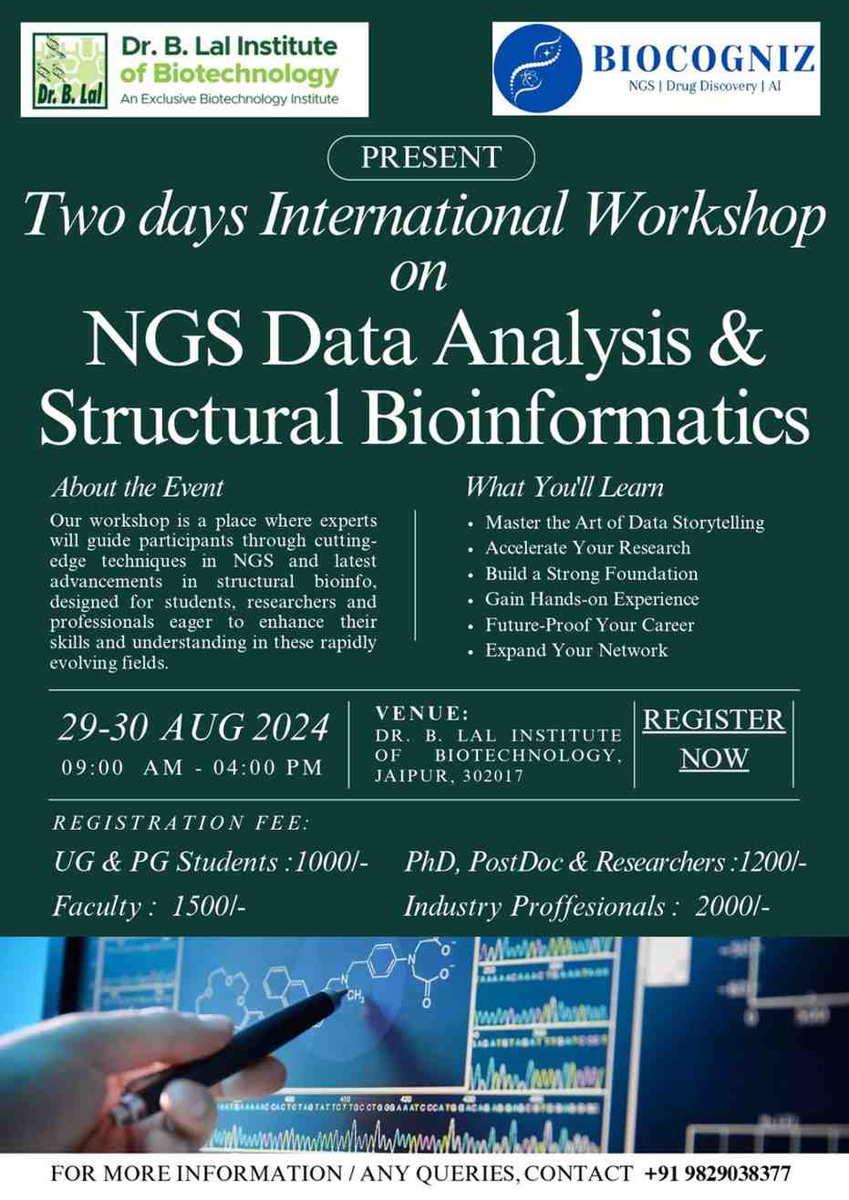 2-Day Workshop on NGS Data Analysis & Structural Bioinformatics