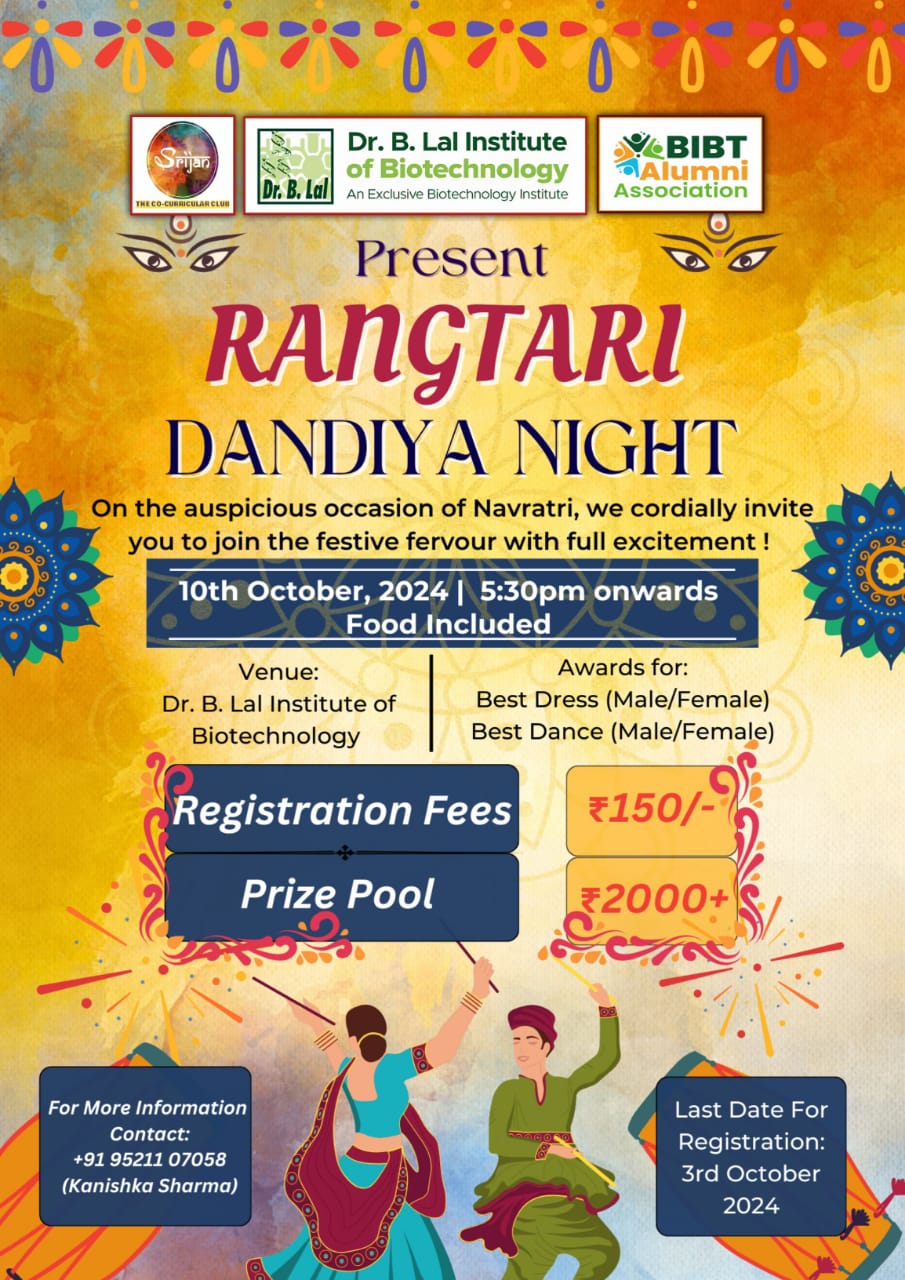 Rangtari - Dandiya Night by BIBT Alumni Association & Srijan