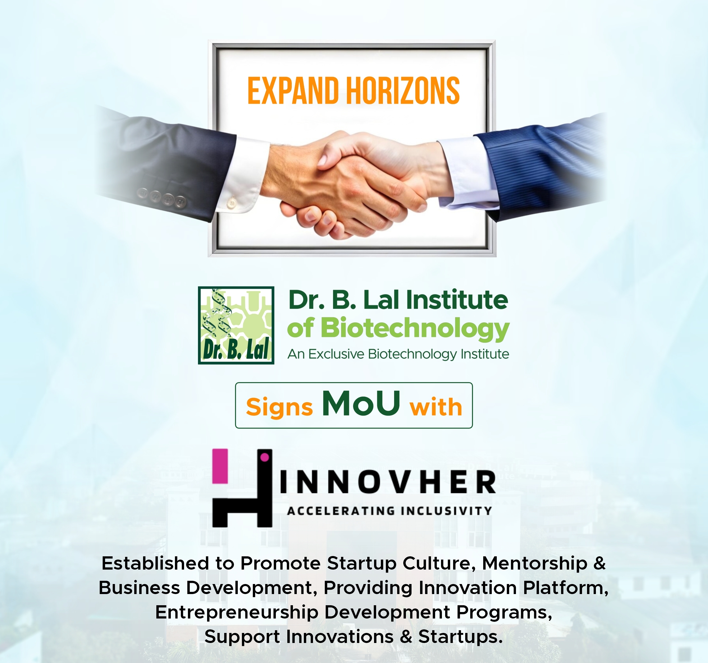 Dr. B. Lal Institute of Biotechnology Joins Forces with Innovher!