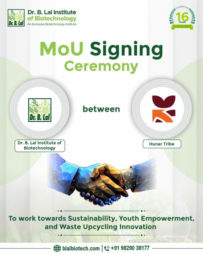 We have signed an MoU with Hunar Tribe, a collaboration focused on sustainability, youth empowerment, and waste upcycling innovation.