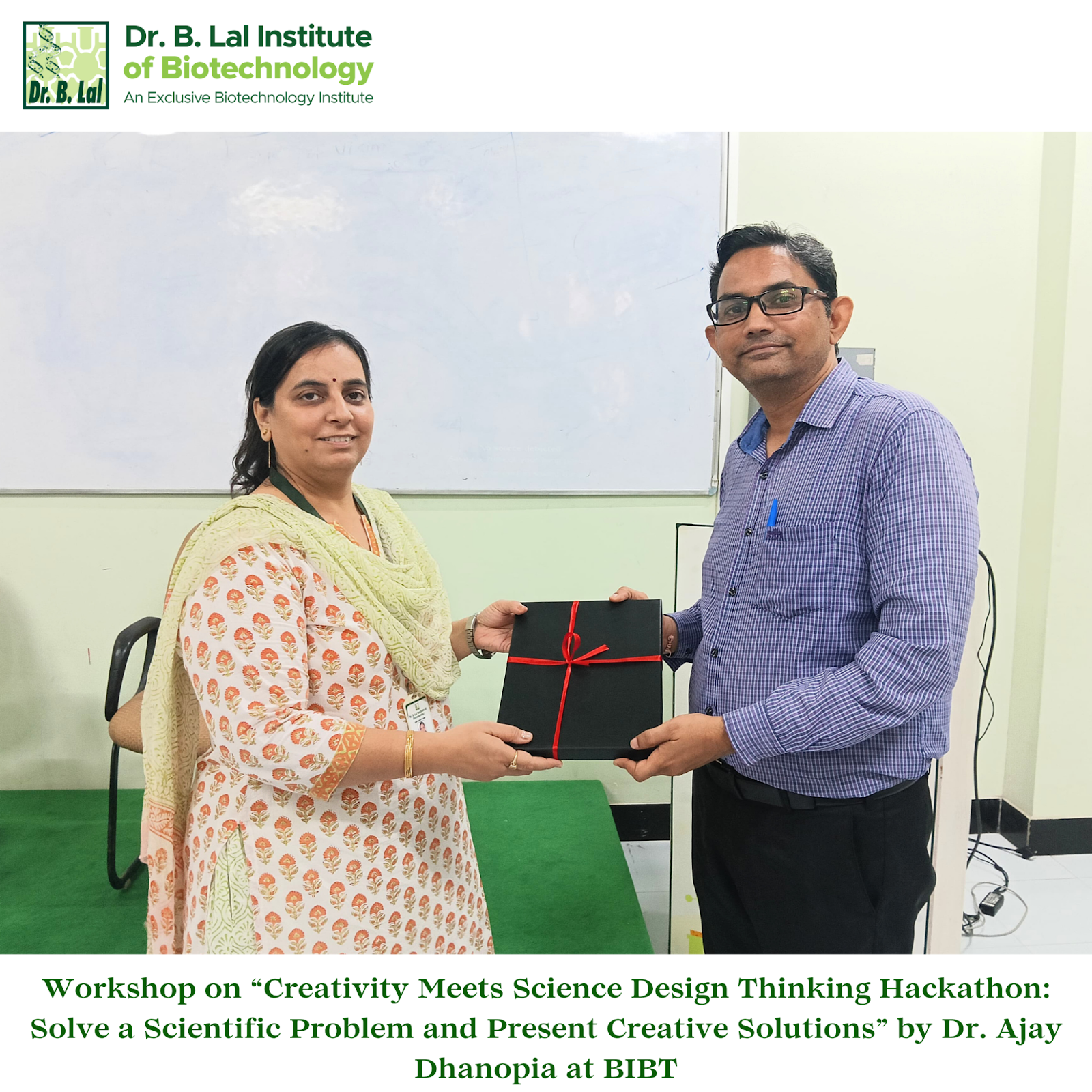 We welcomed Dr. Ajay Dhanopia, Associate Professor at SKIT, Jaipur, for a workshop on “Creative Meets Science Design Thinking Hackathon.”