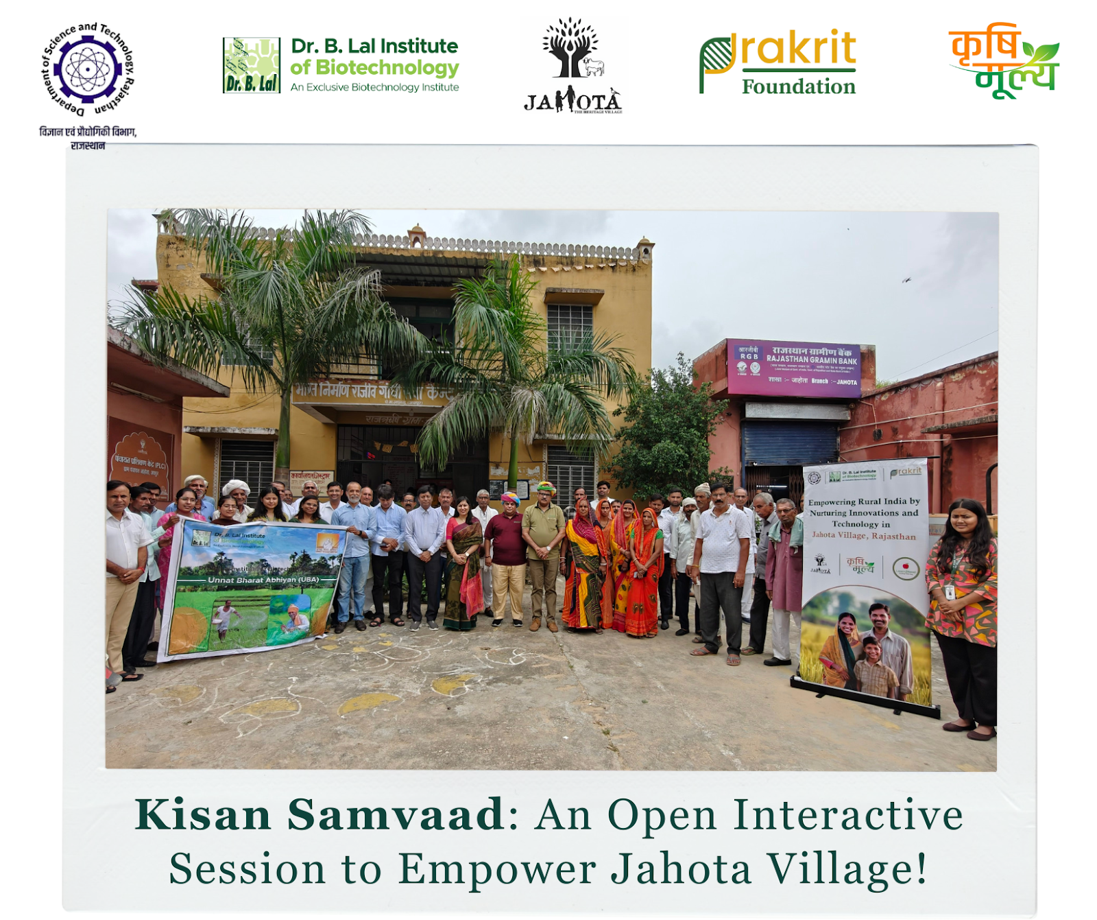 We hosted “Kisan Samvaad”, an open forum for farmers under the Jahota Project in proud collaboration with Krishi Mulya.
