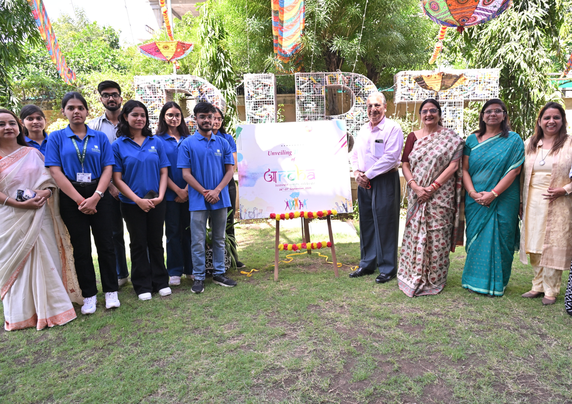Aarohan 2025, Our annual intra-collegiate fest, kicked off with a spectacular start with the grand poster unveiling by Prof. Nirmal Lohiya, setting the stage for a day full of talent, creativity, and unforgettable energy.