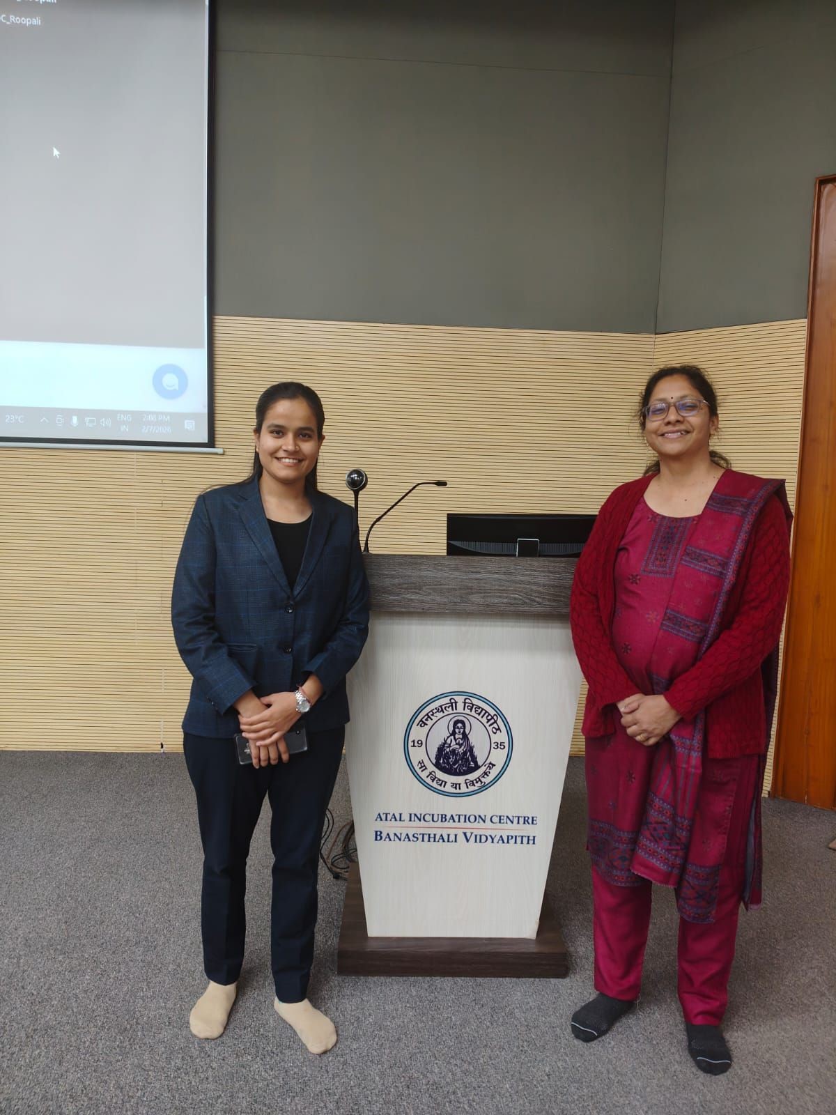 Dr. Niha Kulshreshtha and Monisha Sharma participated in a 3-day session at AIC Banasthali Vidyapith under the GDC–Initiate Program by IIT, Madras. A heartfelt thank you to the incredible mentors Anand KV and Dr. M. Subramanian from GDC, IIT-M.