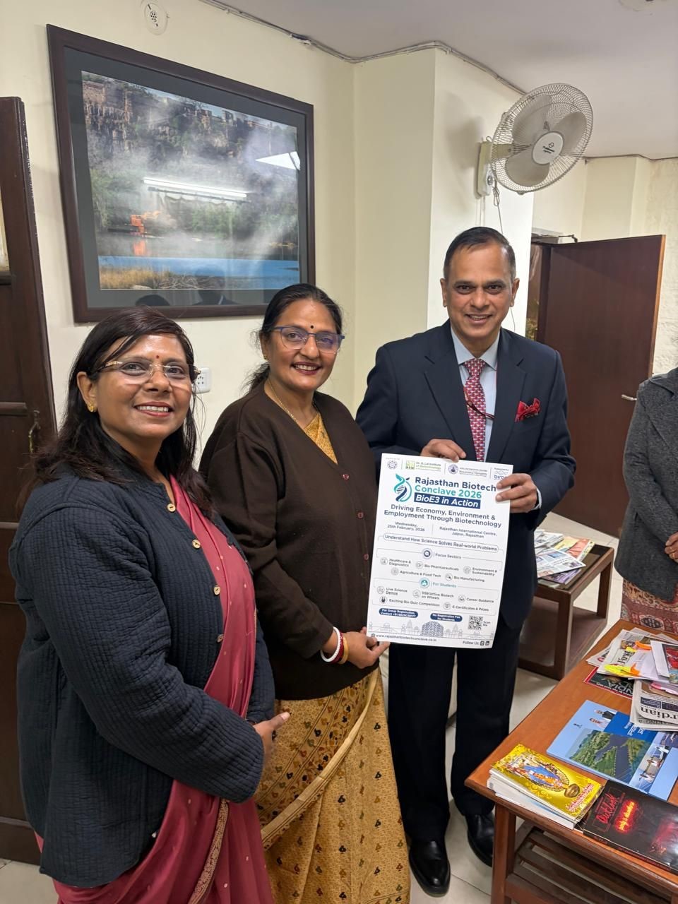 We are delighted to share that Shri V. Shrinivas, Chief Secretary, Government of Rajasthan, has graciously accepted our invitation to be the Guest of Honour at the Inaugural Ceremony of the Rajasthan Biotech Conclave 2026. We were also honoured to have our official conclave poster unveiled by him at his office.