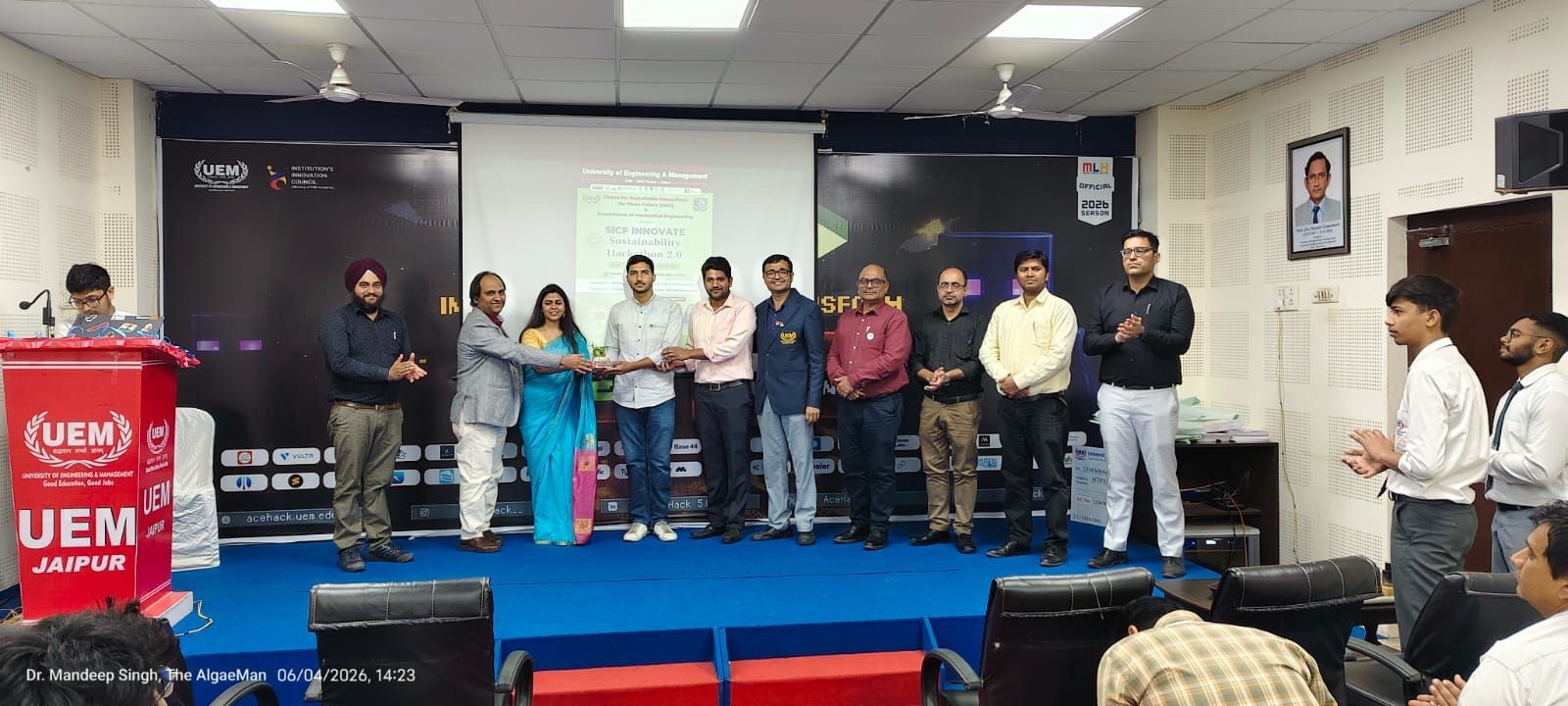 We are delighted to share that our MSc Biotechnology students, Shyam Sunder Jangid and Nipun Tiwari, secured 1st Prize for their innovative idea on “Biopackaging" organised by the University of Engineering & Management - Jaipur. They worked on the innovative idea conceptualised by Dr. Sonia Sethi, whose guidance and vision played a key role in this success.