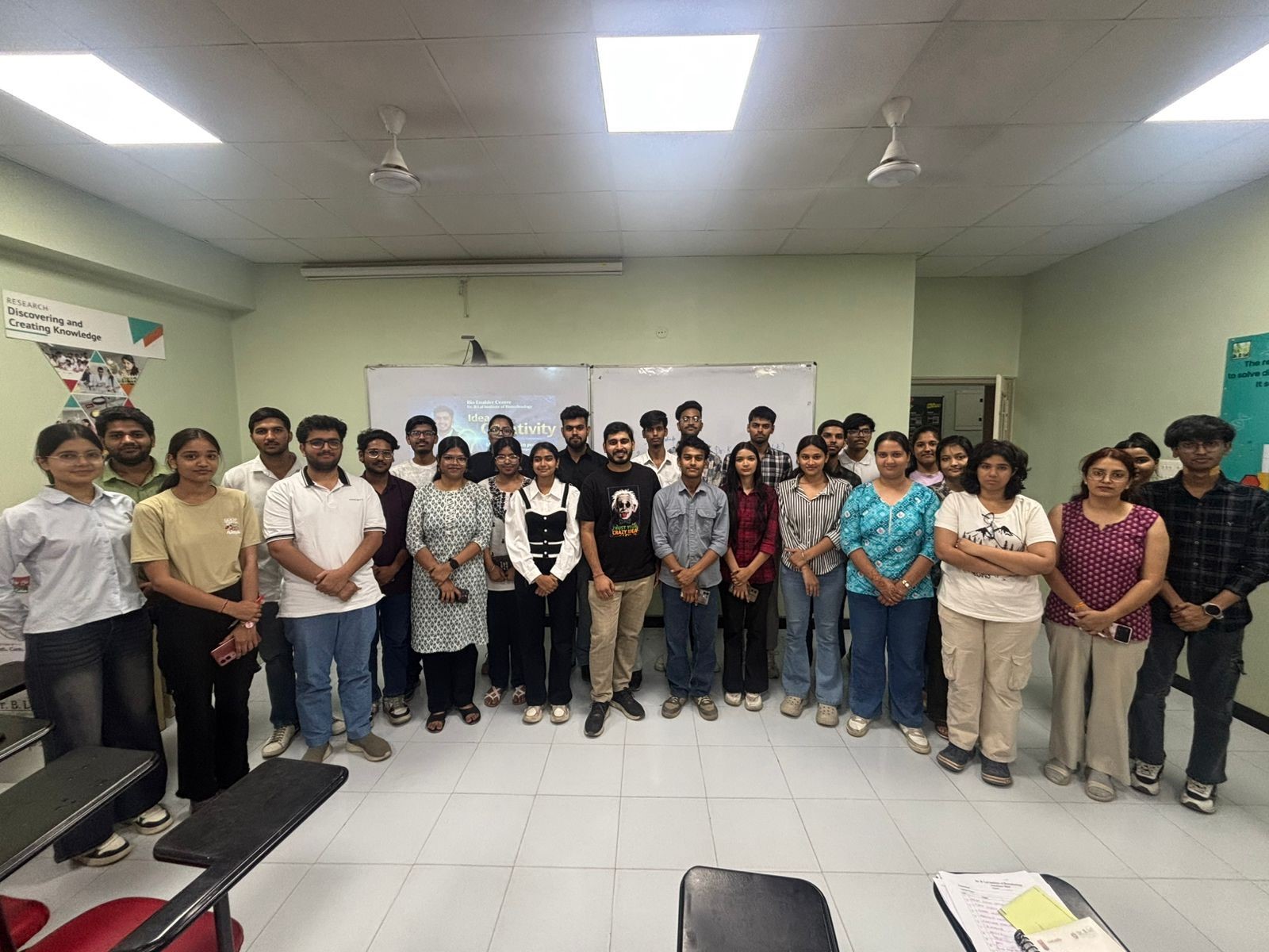We are delighted to share the successful completion of two impactful sessions held at our campus. We hosted Dr. Neha Jain (Associate Professor, IIT Jodhpur TISC), who delivered an engaging session on Career Opportunities for Students, and Mr Ayush Jain (Founder, TechShlok, Embedded Engineering Partner Labs) conducted an engaging hands-on training session on Idea to Creativity: Prototype Designing.