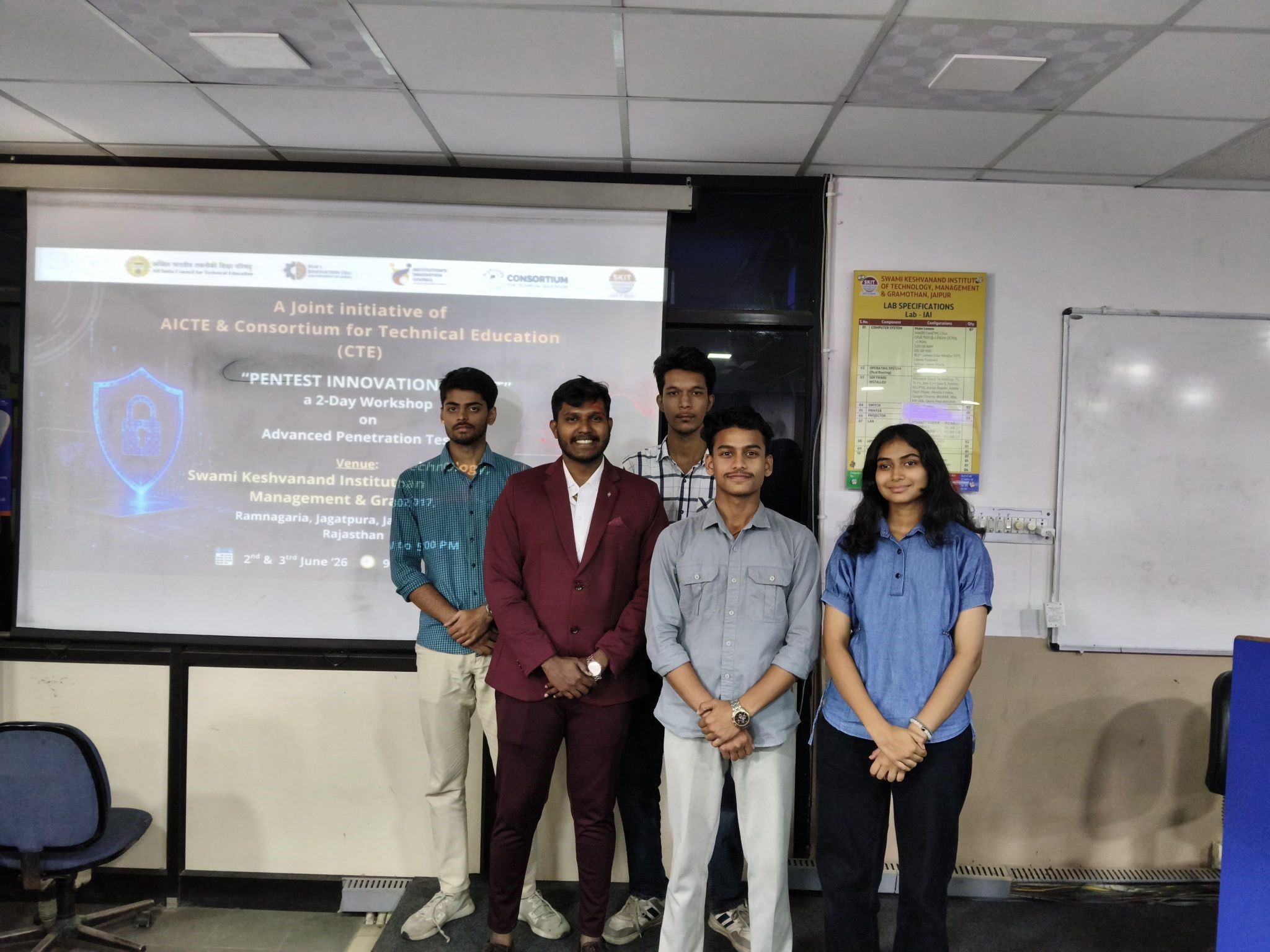 We’re proud to share that our BSc student Virendra Khatana completed the AI Tools Workshop conducted by Be10x, gaining valuable insights into the latest AI-powered productivity and innovation tools. Aryan Rathore, Janhvi Sisodia, and Devyansh Sharma actively participated in specialised training programs organised by Technovate Hub under the AICTE Innovation Centre initiative.