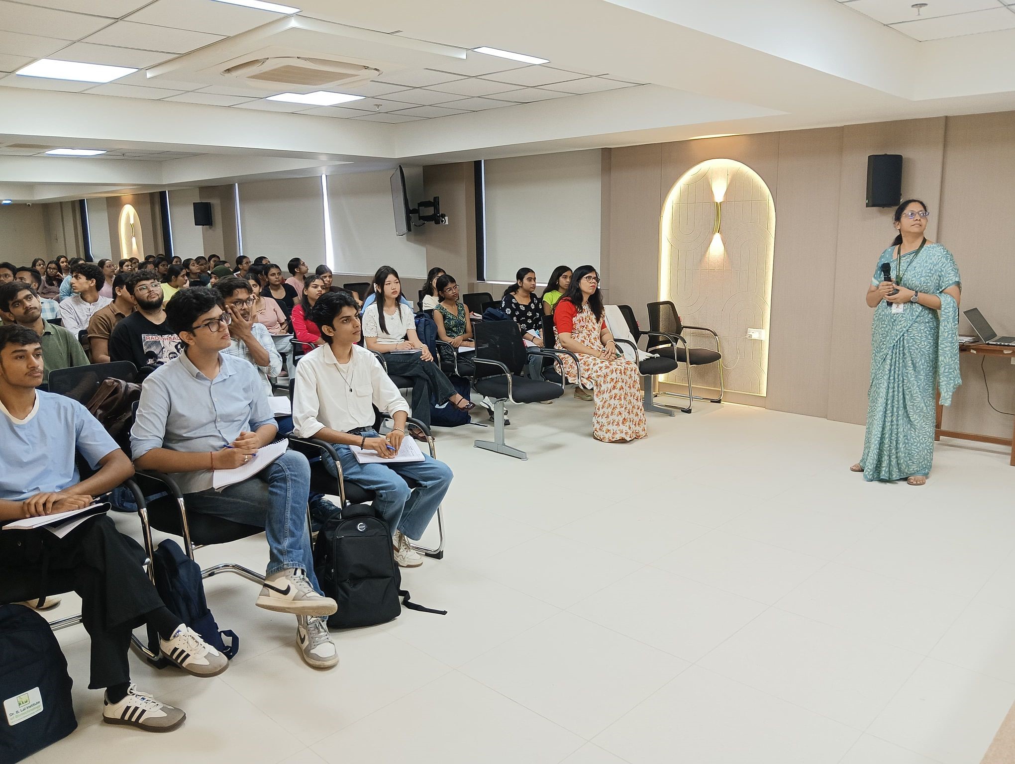 As part of the Orientation Programme 2026, Dr Niha Mohan Kulshreshtha, Head – Research, Development and Innovation (RD&I), delivered an insightful session on Environmental Biotechnology, introducing students to the transformative role of biotechnology in addressing today's environmental challenges.