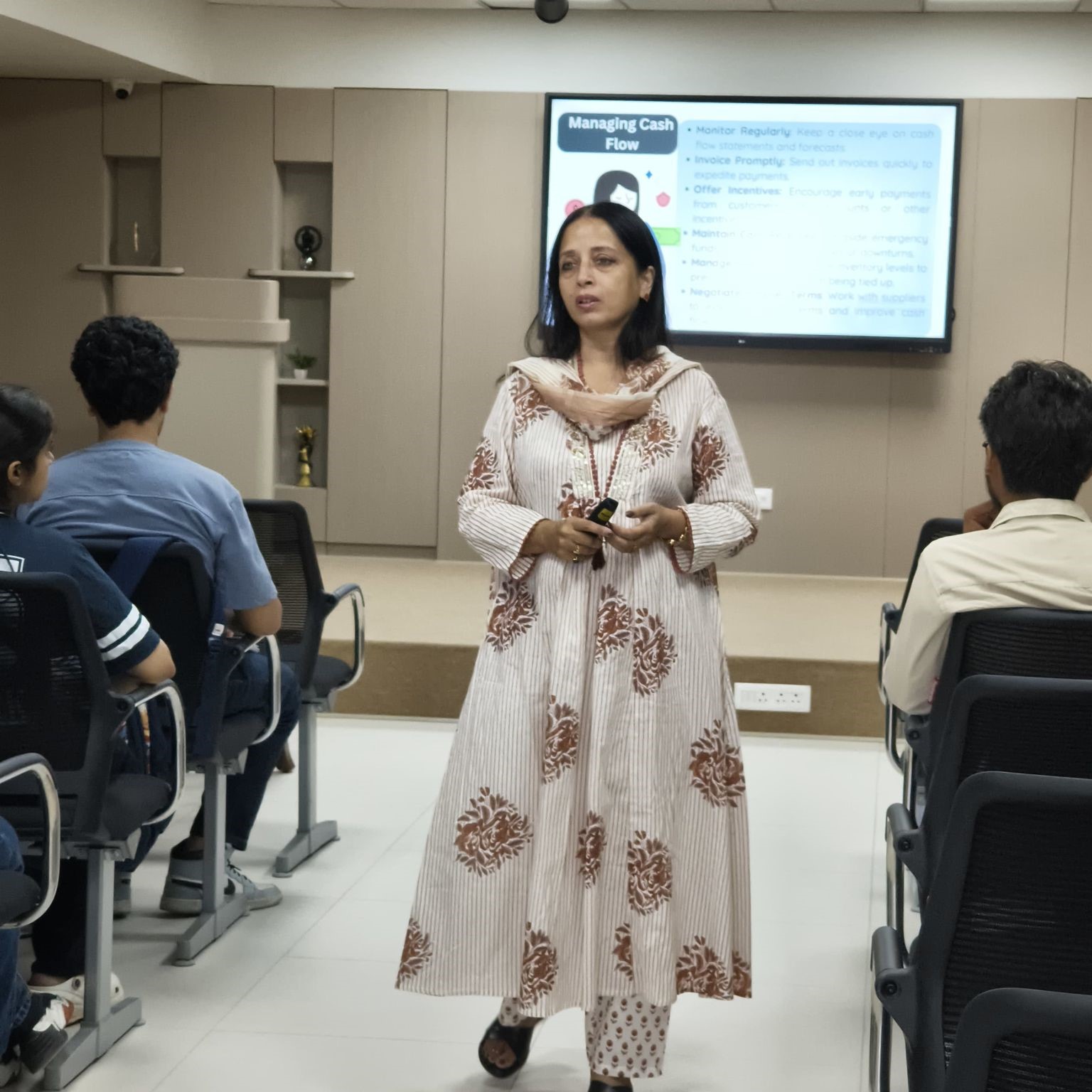 We successfully organised a session on Financial Planning & Management, conducted by Meeta Mathur, which was a valuable learning experience in understanding how strong financial management forms the foundation of a successful business.