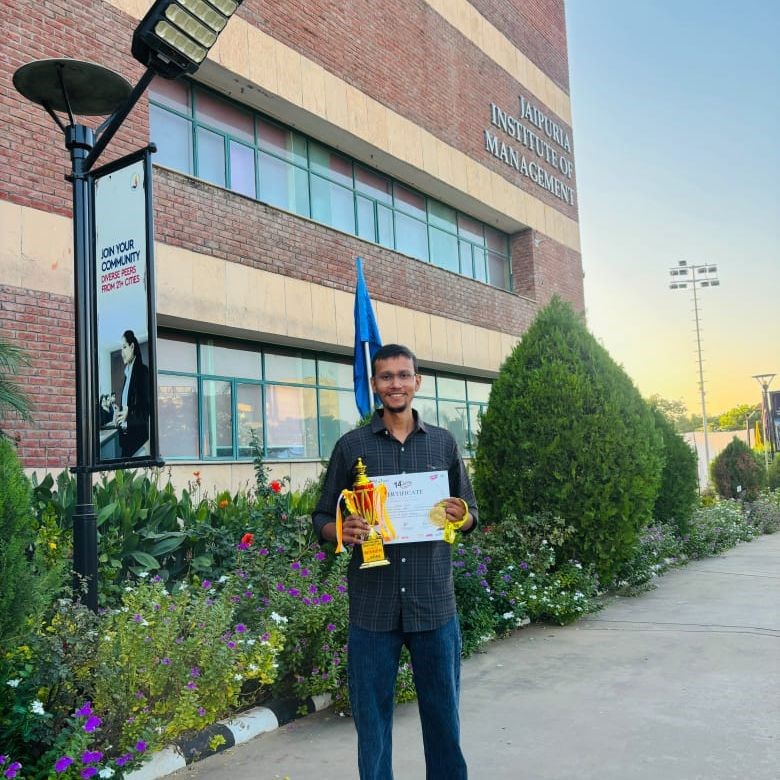 We’re celebrating Aditya Singh, an MSc Biotechnology student, who secured 1st Position in 8 Ball Pool among 16 teams at the 14th National Sports Meet, hosted by Jaipuria Institute of Management, Jaipur, bringing home the Gold Medal!